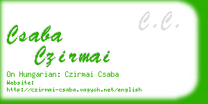 csaba czirmai business card